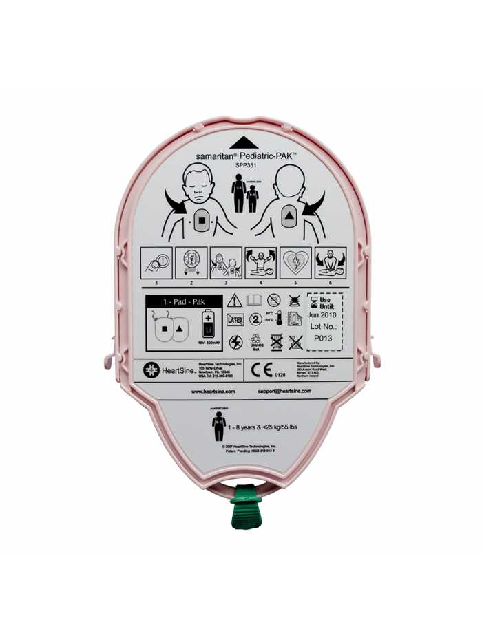 Electrodes pédiatriques PediPak - Heartsine Samaritan PAD